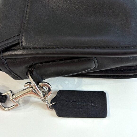 Coach Penelope Crossbody Bag Black Leather Turnlock Flap 23404 Vintage Rare - Picture 12 of 16